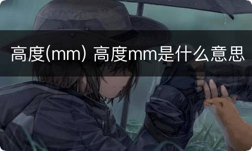 高度(mm) 高度mm是什么意思