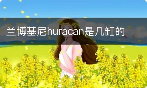 兰博基尼huracan是几缸的