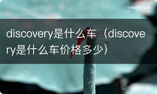 discovery是什么车（discovery是什么车价格多少）