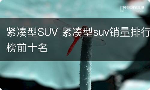 紧凑型SUV 紧凑型suv销量排行榜前十名