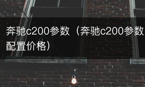 奔驰c200参数（奔驰c200参数配置价格）