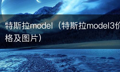 特斯拉model（特斯拉model3价格及图片）