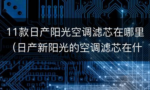 11款日产阳光空调滤芯在哪里（日产新阳光的空调滤芯在什么位置）