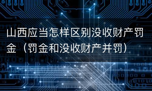 山西应当怎样区别没收财产罚金（罚金和没收财产并罚）