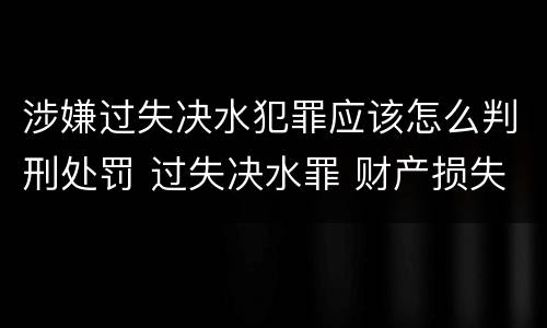 涉嫌过失决水犯罪应该怎么判刑处罚 过失决水罪 财产损失标准