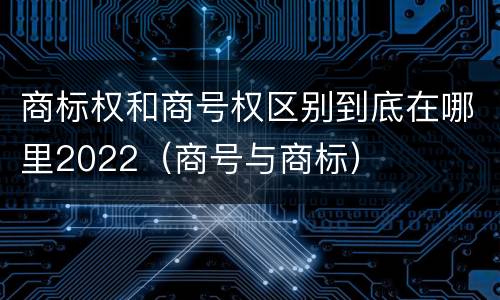 商标权和商号权区别到底在哪里2022（商号与商标）