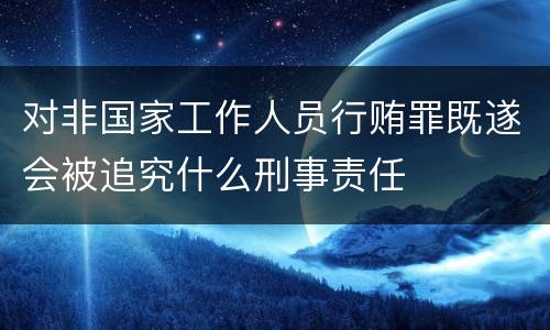 对非国家工作人员行贿罪既遂会被追究什么刑事责任