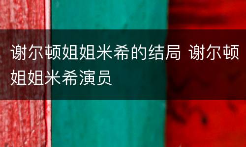 谢尔顿姐姐米希的结局 谢尔顿姐姐米希演员