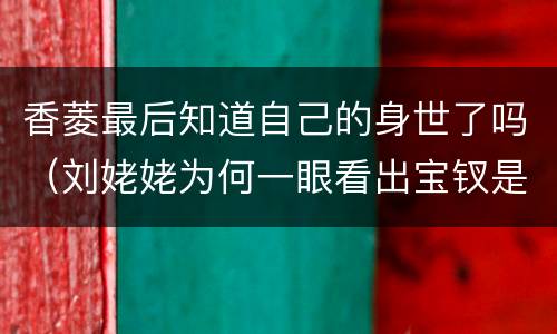 香菱最后知道自己的身世了吗（刘姥姥为何一眼看出宝钗是鬼）