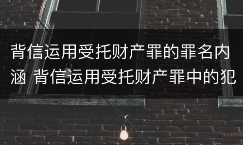 背信运用受托财产罪的罪名内涵 背信运用受托财产罪中的犯罪主体包括