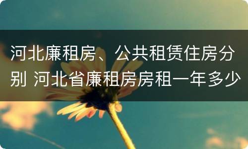 河北廉租房、公共租赁住房分别 河北省廉租房房租一年多少钱