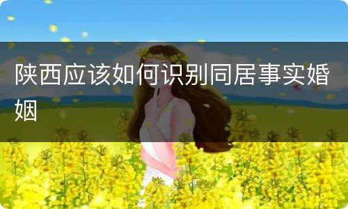 陕西应该如何识别同居事实婚姻