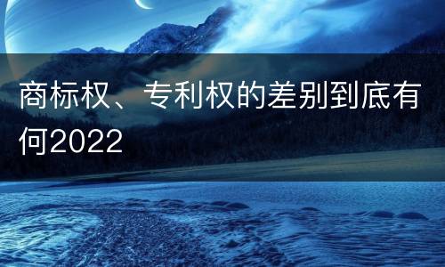 商标权、专利权的差别到底有何2022