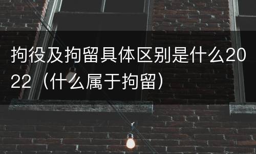 拘役及拘留具体区别是什么2022（什么属于拘留）